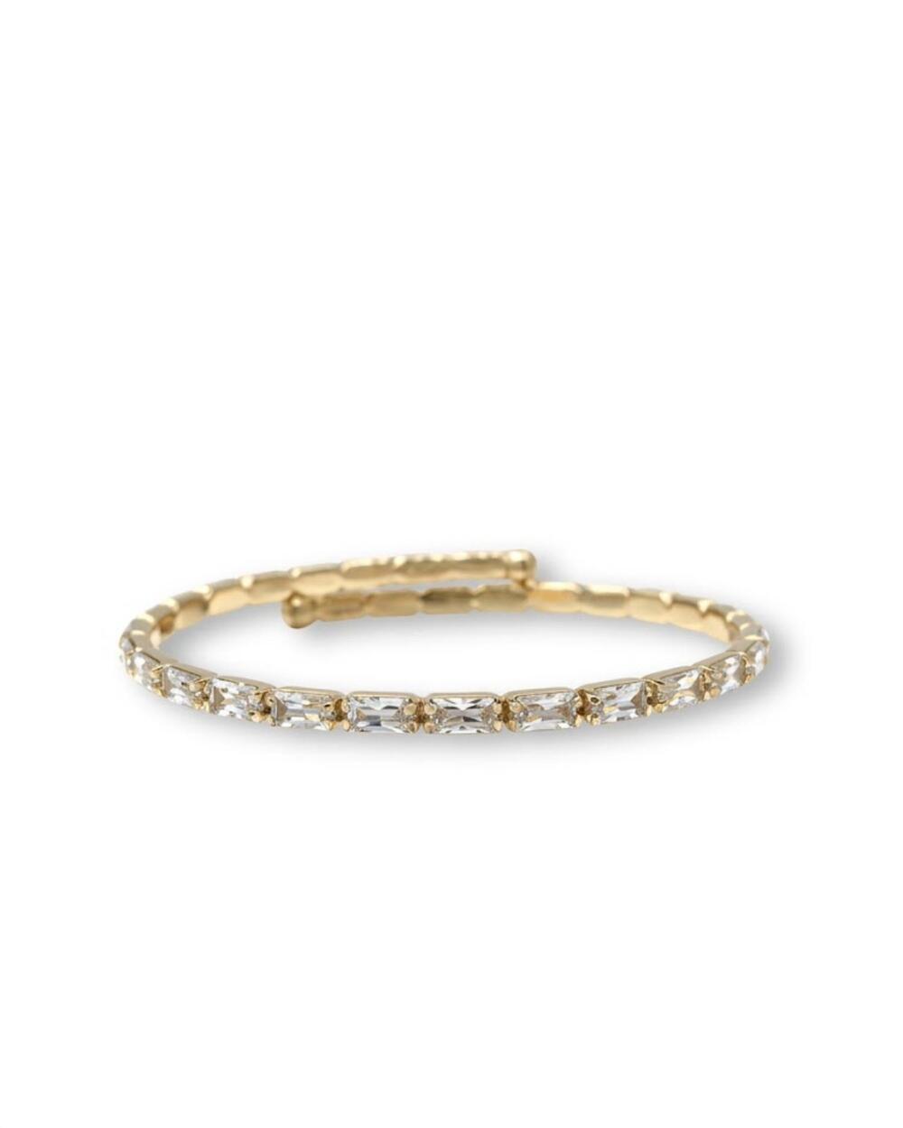 NEW THEIA women's flex baguette bangle in gold